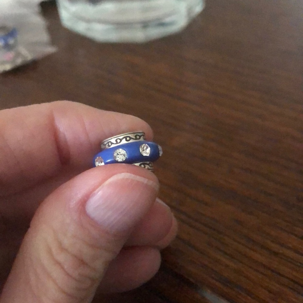 Brighton Oblong Blue Charm with Crystals